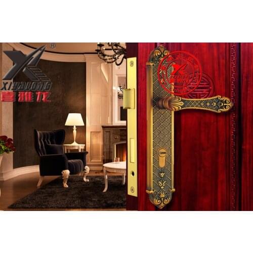 [Hardware] Hi Ya luxury copper door handle lock door lock European lock copper villa