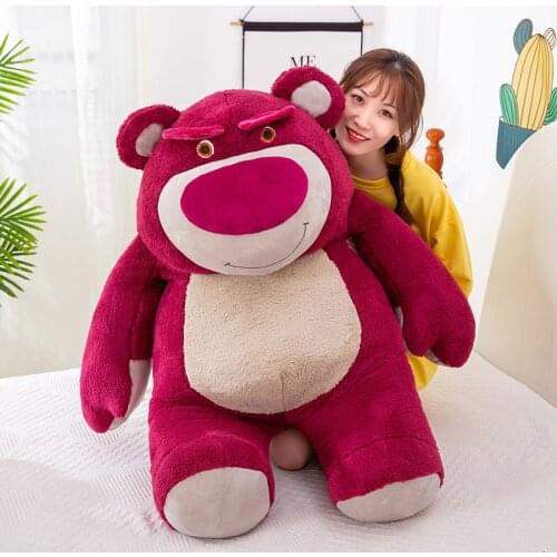 Strawberry bear doll plush toy queen sleeping with girls bear doll children birthday gift