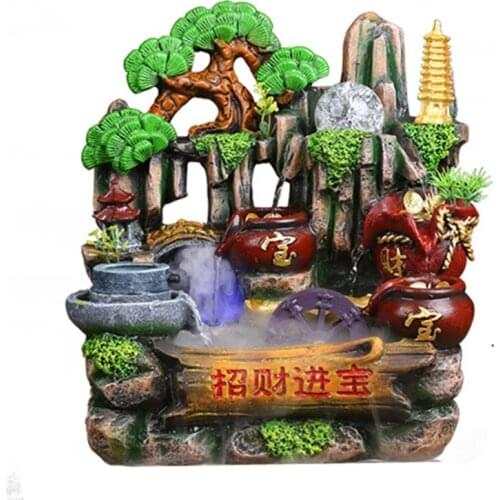 Artificial mountain bonsai resin fish the fountain wind water polo the home decoration office living room, the opening of a gift