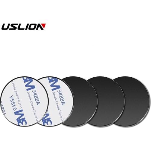 USLION Ultra-thin 5pcs Magnetic Metal Plate Car Phone Holder Disk iron Sheet Sticker Strong Magnet For Phone Holder Stand Mount