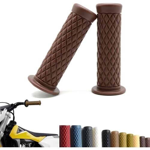 Motorcycle Dirt Bike Rubber Hand Grip Bar Handlebar Grips Handle Bar For Suzuki Honda Kawasaki Triumph Cafe Racer Bobber Custom