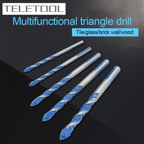 3-12mm Triangular-Overlord Handle Multifunctional Drill Bit Set Tungsten Steel Concrete Ceramic Drill Twist Drill