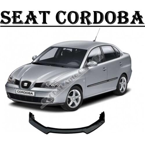 For Seat Cordoba Front Bumper Attachment Lip 2004-2009 Piano Glossy Black Splitter Diffuser Universal Spoiler Bumper