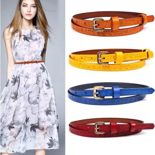 New womens leather thin belt high-grade leather decorative small belt high quality women fashion 2020