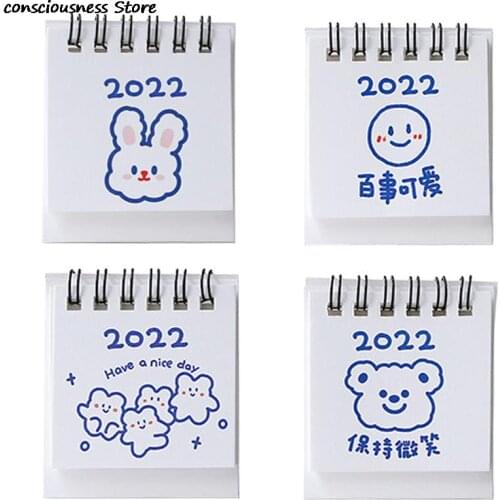 Creative Ins Mini Desk Calendar Decoration Notepad 2022 Cute Desk Calendar Decoration Stationery School Supplies