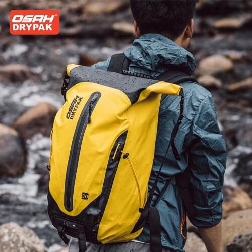 OSAH 30L Blue Yellow Orange Camouflage Waterproof Large Capacity Outdoor Hiking Camping Cycling Backpack/ Sports Bag for Gym