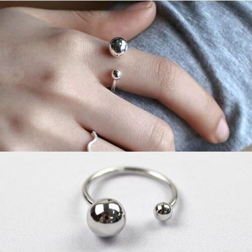 Exaggerated Personality Retro Beads Ball Rings For Women Charm Engagement Rings Men Vintage Knuckle Finger Jewelry