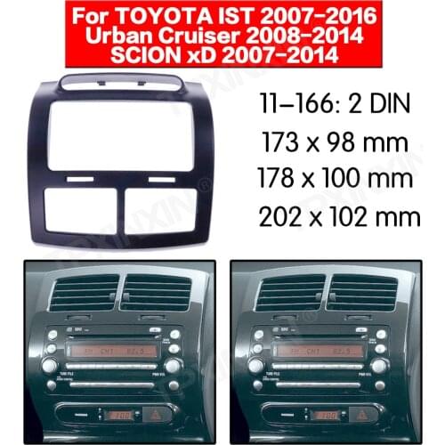 Frame Panel Top Radio Fascia For TOYOTA IST 2007-2016 Urban Cruiser 2008-2014 Stereo Fascia Dash CD Trim Installation Frame Kit