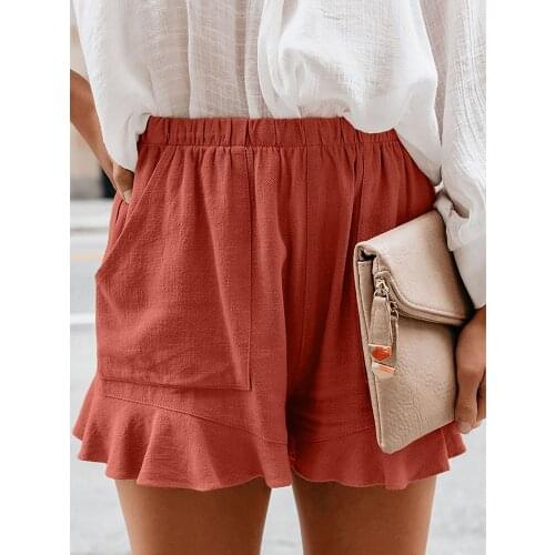 2021 New Womens Shorts Hot Summer Casual Cotton Linen Shorts Plus Size 5xl Mid Waist Short Fashion Woman Streetwear Short Pants