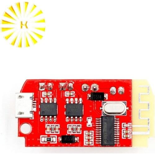 CT14 Micro 4.2 Stereo Bluetooth Power Amplifier Board Module 5VF 5W+5W with Charging Port for Refitting Idle Sound Box Connector