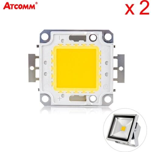 2pcs LED Light Beads 10W 20W 30W 50W 100W DC 12V 30V COB LED Diode Chip Lamp Integrated Spotlight Garden Square Floodlight