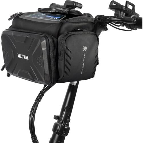 Bicycle Bag High Quality Durable 3D Pattern Waterproof Large Capacity LOGO Night Reflective Electric Scooter Front Bag