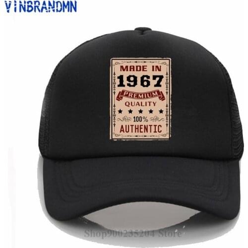 Vintage 100% Authentic Made in 1967Baseball caps Premium quality Retro 1967 Birth Year sun hat Awesome Birthday 60s unisex hats