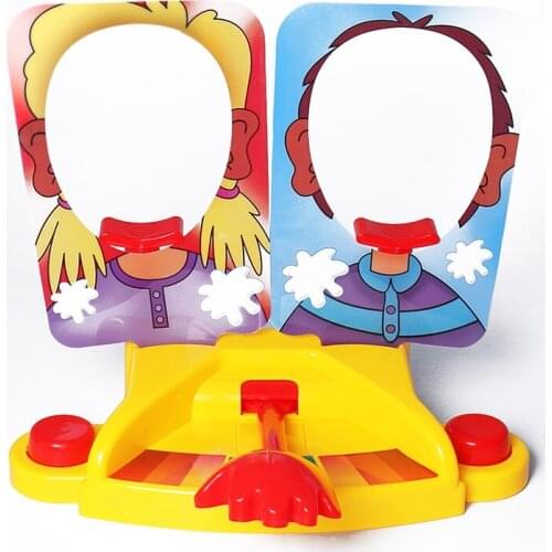 Double Person Funny Toy Cake Cream Pie In The Face Anti Stress for kids Party Fun Game Prank Jokes Gift Gimmick Free shipping