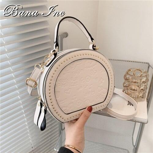 Women Crossbody Bag Classic Round Design Casual Satchel Shoulder Bags For Women 2021 New Handbags And Purse High Quality Bolsa