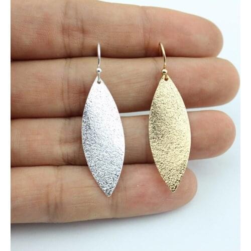 ZWPON Vintage Design Gold Plating Alloy Leaf Drop Earrrings Unique Costume Drop Earrings for Woman Fashion Jewelry