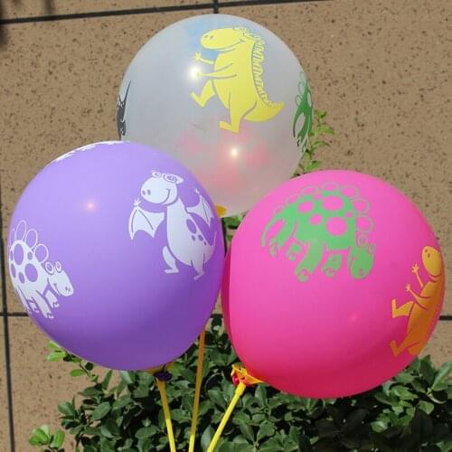 30pcs/lot 12inch Dino Birthday Balloons Dinosaur Jungle Wild Animal Party Latex Balloons Kids Birthday Party Air Ballon Jurassic