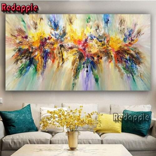 5D Diamond Painting abstract swirl Landscape Square round Rhinestone Picture Embroidery Sale colorful art Mosaic big Home Decor