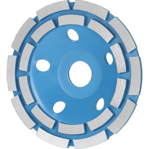 125mm 5" Diamond 2Row Segment Grinding Wheel Disc Bowl Shape Grinder Cup 22mm Inner Hole Granite Masonry Stone Ceramics Terrazzo