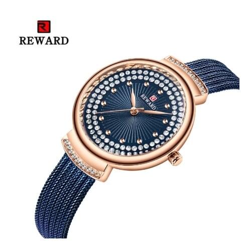 REWARD Shining Diamond Watch Women Top Brand Luxury Fashion Stainless Steel Wristwatch Women Watchese relogio feminino