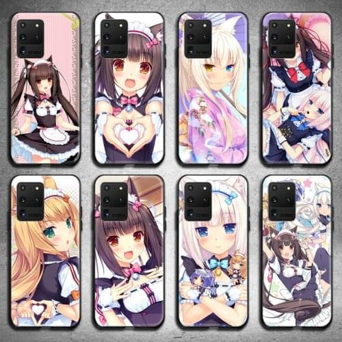 Nekopara Chocola Vanilla Cat Girl Phone Case For Samsung Galaxy S21 Plus Ultra S20 FE M11 S8 S9 plus S10 5G lite 2020