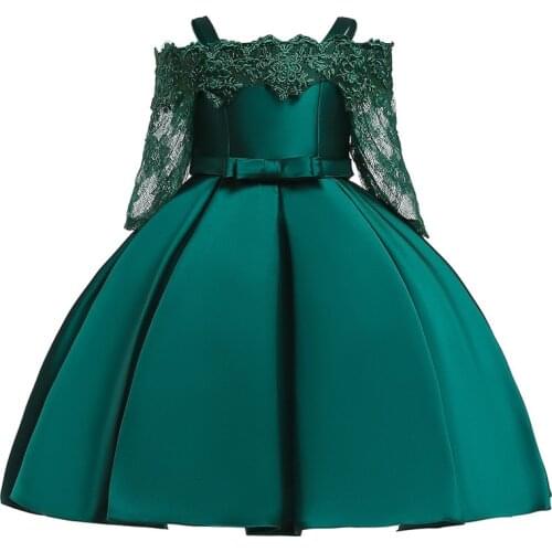 2021 One Shoulder Princess Dress Kids Clothes For Girl Evening Girl Wedding Party Dress Gown Children Kid Clothing 3-10 Yearshot