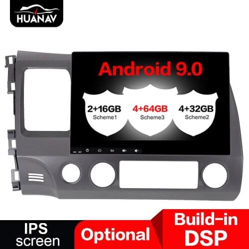 DSP Android 9.0 Car No DVD Player GPS navigation For Honda Civic 2007-2011 multimidia auto radio player stereo head unit screen