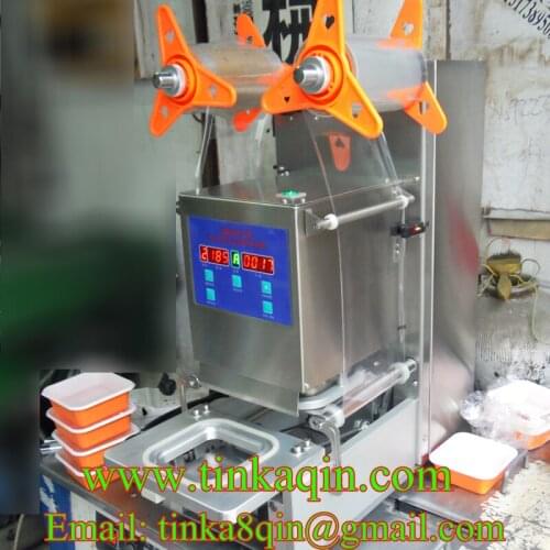 FGJ-AY1-1Automatic 95mm cup sealing machine Milk tea sealer Nut jar sealing machine Fruit box Sealer Plastic tray Paper cup