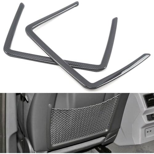 Carbon Look Chrome For Audi Q5 FY 2018 2019 Interior Seat Back Frame Decoration Cover Trim Stickers Mouldings