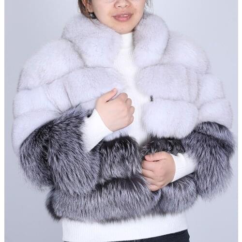 Maomaokong2020 winter jacket womens parka leather fox fur coat natural leather grass short coat leather fur coat