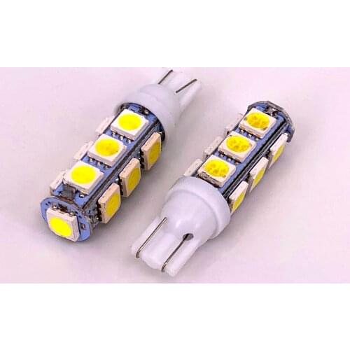 100X T10 194 168 192 W5W 13 SMD 5050 led Car reading door Light Automobile Instrument Lamp Wedge Interior clearance Bulbs