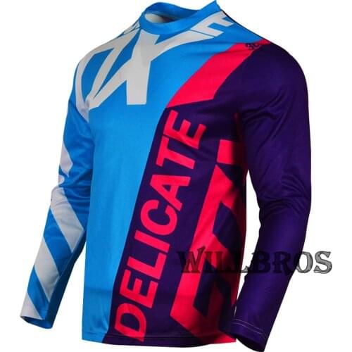 Hot Sales Motorbike Motorcycle Summer Long Sleeve Delicate Fox 360 Creo Riding Jersey Mountain Bicycle Offroad T-shirt Mens
