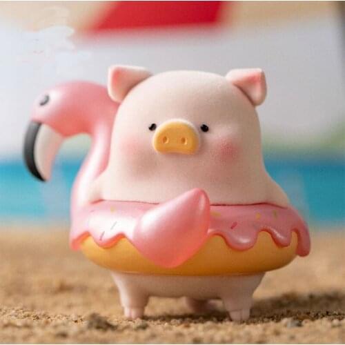 LuLu Pig Beach Party Blind Box Toys for Girl Figure Action Caja Sorpresa Surprise Box Kawaii Model Collection Doll Girl Gift