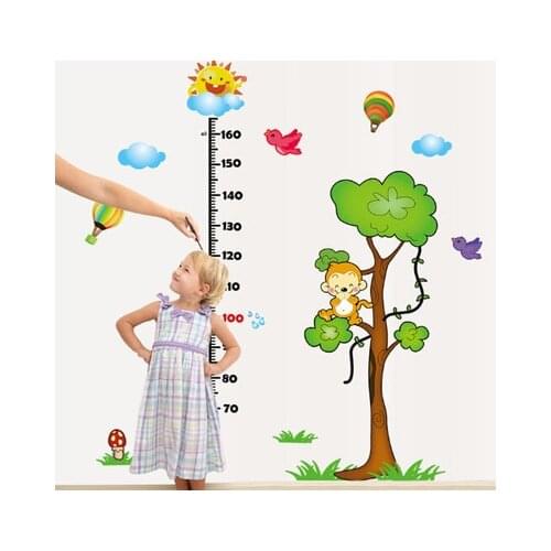 Little monkey cartoon tree height kindergarten children room can remove wall household adornment wall stickers