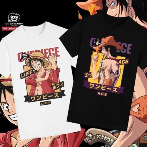 COSTAR Anime Luffy Ace Sabo Zoro Nami Law Sanji Robin Printed Soft Wearing Fashion T-shirt Harajuku Unisex Tees