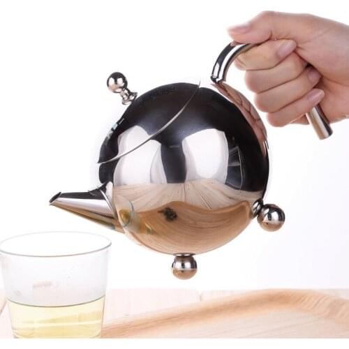 Stainless steel coffee teapot Three round foot teapot Coffee brewing teapot Hand brewing coffee pot wholesale 800ml