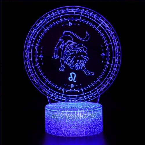 3D night light 12 constellation lights Leo patron saint guardian angel Christmas birthday gift desktop decoration ornaments