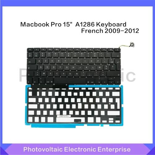New FR French keyboard with Backlight Backlit For MacBook Pro 15.4" A1286 2009-2012 Years