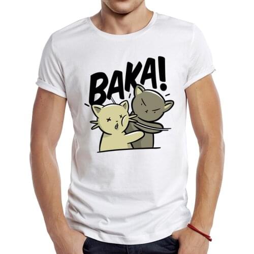 2021 Mens New Funny baka Animal Design Short Sleeve T-Shirt Cool Printed Tops Hipster Tee Shirts
