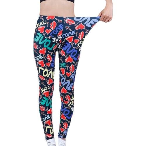 YSDNCHI NEW Sport Leggings Women Yuga Pants Workout Fitness Clothing Jogging Run Gym Tights Stretch Letter Print Sportswear