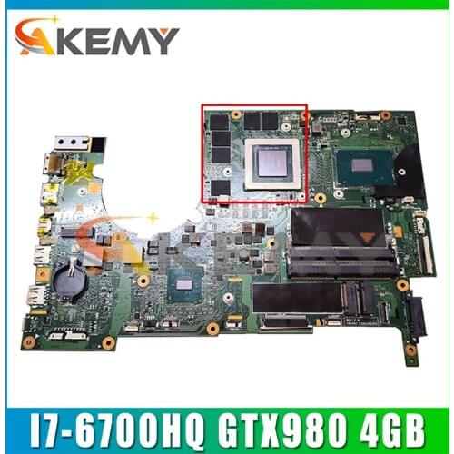 P5NCN P7NCN MAIN BOARD For ACER Predator 15 G9-591 G9-591R G9-592 G9-791 G9000 Laptop motherboard CPU I7-6700HQ GPU GTX980 4GB