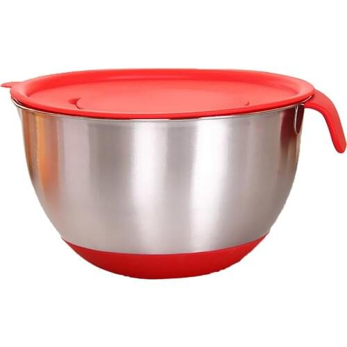 Various Stainless Steel Mixing Bowl Salad Bowl With Lid Pudding Dish