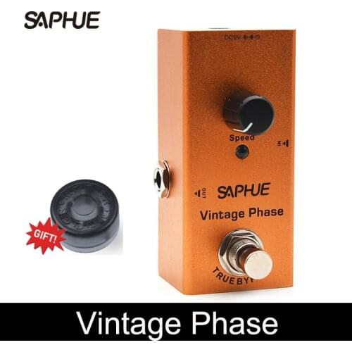 SAPHUE Electric Guitar Vintage Phase Pedal Speed Knob Effect Pedal Mini Single Type DC 9V True Bypass