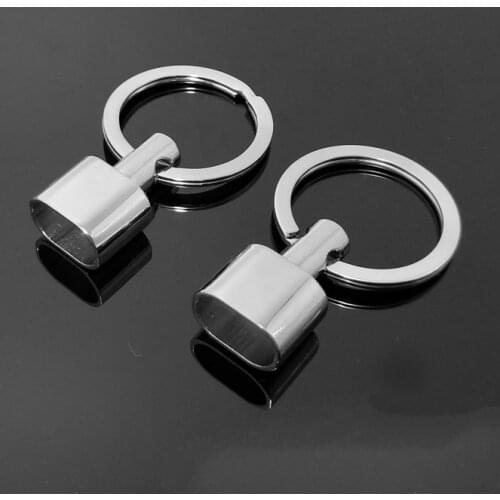 Zinc Alloy Handmade Silver Keychains Key Rings Key Chain Head Connector DIY Accessories For Jewelry Making 20PCS