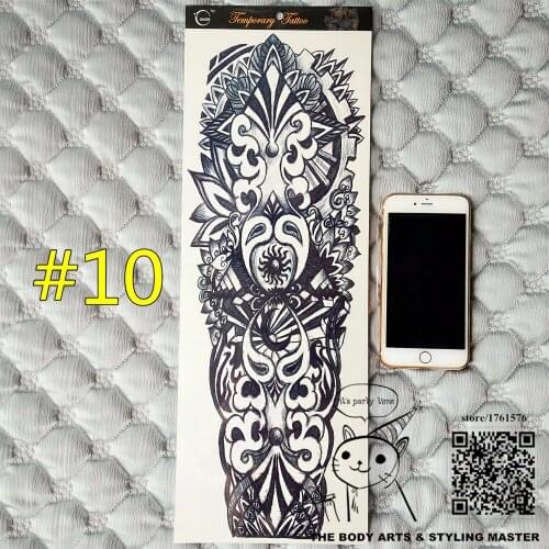 SHNAPIGN "The Mayan Totem" Full Sleeve Arm Temporary Body Art, Flash Tattoo Stickers 48*17cm Waterproof Adult Sex Products Henna