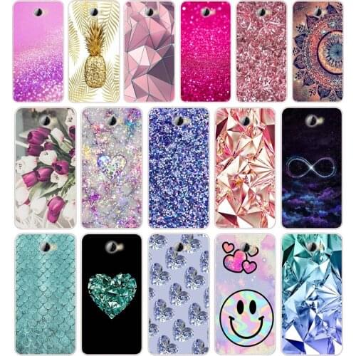 26Crystal Diamond design Silicone TPU Cover Phone Case On Case For Huawei Y3 II Y5 II Nova 5T GR3 P40 Lite E Case Soft