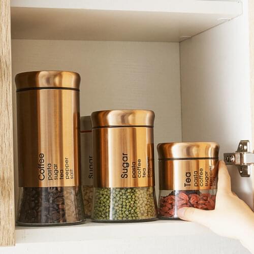 Glass Sealed Tea Cans, Household Large Storage Boxes, Food Dried Fruit Storage Jars, Kitchen Supplies Food Container Set