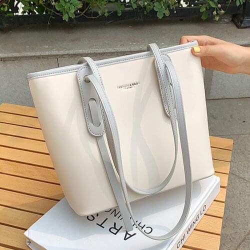 New Fashion PU Leather Women Handbags Large Capacity Ladies Shoulder Bag Famous Designer Casual Female Luxury Brand Ladies Totes