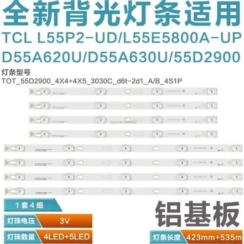 LED Backlight strip 55HR330M04B6 55HR330M04A6 for TCL 55'' TV U55P6006 55UC6426 55S405 55S401 4C-LB5504-HR 4C-LB5505-YH