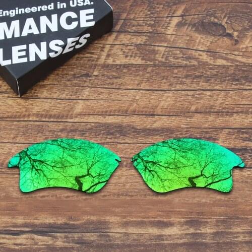 ToughAsNails Polarized Replacement Lenses for Oakley Fast Jacket XL Sunglasses Green Mirrored (Lens Only)
